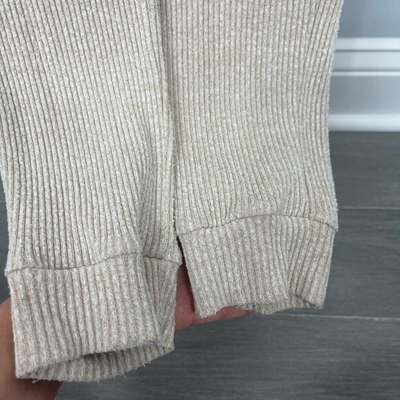 LBLC The Label Samantha High Waisted Ribbed Jumpsuit in Oatmeal Beige Revolve M - Picture 9 of 16